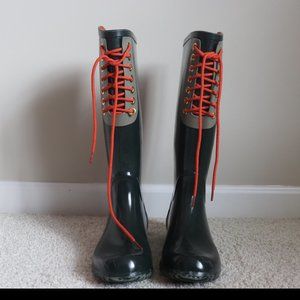 Tommy Hilfiger Dark Green Rain Boots